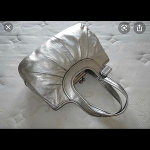 Coach Ergo silver metallic bag
